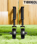 4 Inch Spring Loaded Gate Caster Wheel With Side Brake Heavy Duty Gate Wheel For Outdoor Fence Anti Sag 360 Degree Swivel 220 Lb Capacity Black 1 Pack, front view