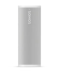 Front view of Roam 2 White Portable Waterproof Bluetooth Speaker with crisp clarity and deep bass, IP67 durability.
