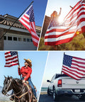 Heavy Duty 5 Ft Stainless Steel Flag Pole Kit With No Tangle 360 Degree Rotation Windproof Outdoor Flag Holder in use