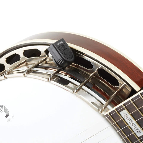 Micro Banjo Tuner With Multi Color Display And Digital Tuning Non Marring Hoop Bracket Fast And Accurate Tuning On Banjo
