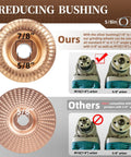 Reducing bushing for 5 Piece Wood Carving Disc Set For 4 Inch Or 4.5 Inch Angle Grinders With Five Eighths Inch Arbor