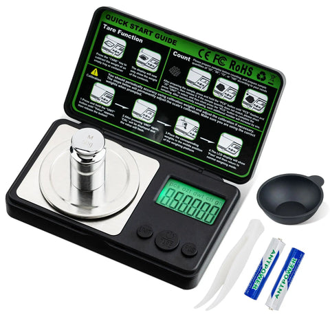 Ultra Portable Micro Gram Scale For Jewelry Powder And Medicine 50g Capacity With 0.001g Readability Digital Precision Balance with calibration weights and accessories