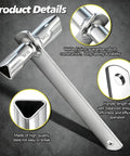 Triangle Socket Key 2 In 1 Compact Portable Tool Spanner with M10 and M12 nuts for Barrier Posts Cabinet Machines Trains Elevators