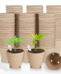 131 Pcs Organic Peat Pots 3.15 Inch Seedling Starter Tray With Drainage Holes Biodegradable Nursery Pots For Germination And Planting Great For Seed Starting Includes Planting Labels