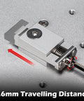 Upgrade Aluminum Mini Vise Clamp Toe Clamp Set for Woodworking, side view showing 6.6mm travel distance, 4 pack