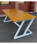 Hella Sturdy Heavy Duty Rustic Table Legs With Fully Adjustable Leveling Foot Pads For Coffee Dining Desk Cabinet Or Sofa featuring a wood tabletop.