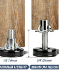16 Pack Adjustable Furniture Levelers Heavy Duty Leveling Feet For Table Desk Chair Cabinet Dresser Outdoor Patio