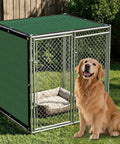 Dog kennel with 80 Percent Sun Shade Cloth With Grommets For Pergola And Patio Cover, Breathable Mesh Shade Tarp For Garden