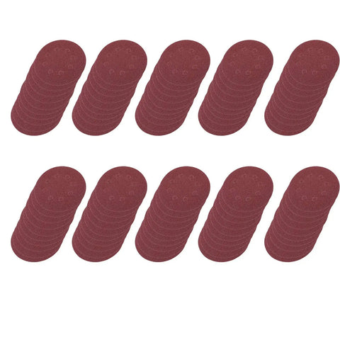 Grab Your Set Of 100 Pieces Of Heavy Duty Aluminum Oxide Sanding Discs With Hook And Loop Pads Perfect For Smoothing Furniture And Car Bodies Fast, stacked sanding discs.