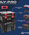 Modular Tool Box Storage System With Rolling Stackable Drawers For Garage Or Truck Heavy Duty Plastic Organizer With All Terrain Wheels Black Perfect For Pro Builders And DIY Enthusiasts On The Go