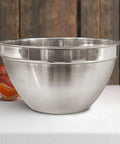 V Shaped Stainless Steel Mixing Bowl, 3 Quart Capacity, Deep Bowl Design To Cut Splatter, Polished Finish, Ideal For Prep Work