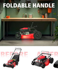 21 Inch Self Propelled Gas Lawn Mower With 170cc OHV Engine Rear Wheel Drive For Slopes 3 In 1 Bag Mulch Discharge 6 Cutting Heights And Durable Steel Deck Workhorse folded handle