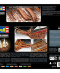 Box detail of Vasa 1628 Ship Model Kit 05414, showing warship replica design and assembly instructions.
