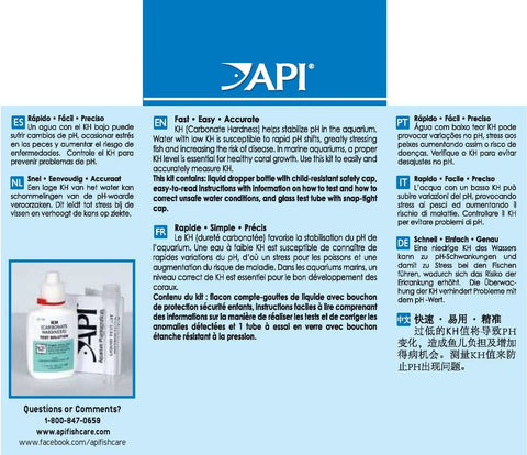 Easy Peasy Carbonate Hardness Kh Test Kit For Fresh And Saltwater Fish Tanks Plus Household Tap Water label and packaging details.