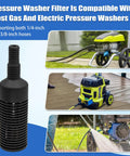 Pressure Washer Siphon Hose Filter Set For One Quarter Inch And Three Eighth Inch Hoses, Downstream Injector Filtration, Pro