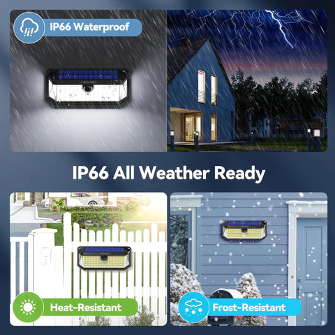 Supercharged Solar Motion Sensor Flood Lights Outdoor Waterproof 4200 Lumens Bright Led Security Lamp For Yard Fence Gate Quick Charge Rock Solid Weather Seal Hassle Free Hookup 6 Pack