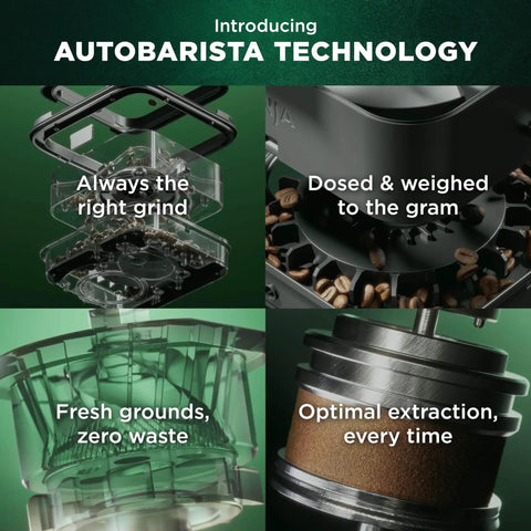 Fully Automatic Espresso Machine With 10 Custom Options And Built In Grinder Pours Barista Level Coffee Directly On Your Counter Using Easy One Touch Controls For A Smooth Daily Grind That Hits Different, showcasing coffee grinding and brewing technology.