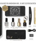 Gel-X Professional Nail Extension Starter Kit With 14 Sizes 00 Through 9 Plus Half Sizes components layout