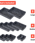 Ikea Alex Drawer Organizer Set 10 Piece Modular Felt Trays For Drawer Storage Dark Finish Totally Perfect Fit