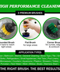 Medium Drill Brush Attachments For Cleaning Tile Grout Dishes Pots Pans Air Fryers And Boat Hulls Cordless Power Spin Scrubber Drill Attachment Electric Dish Scrubber Spin Brushes That Work With Any Drill shown in various applications.