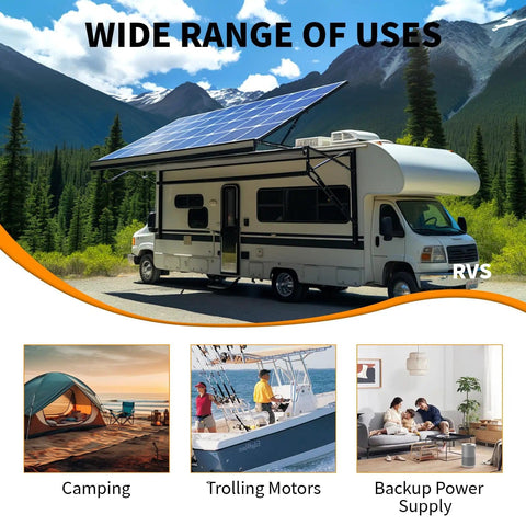 RVs powered by Rugged 24V 100Ah LiFePO4 Battery With 100A BMS Delivers 2560Wh Of Power Built For 15000 Plus Deep Cycles