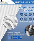 Close-up of 2-Pack True HEPA Replacement Filters with 8 Activated Carbon Pre-Filters for C545 and compatible Winix purifiers diagram.