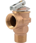 Three Quarter Inch F 30 Safety Relief Valve For Hot Water Heaters And Boilers Brass Push To Connect Pressure Release Fitting