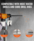 Pro Grade Wet Diamond Core Drill Bit One And One Quarter Inch, Fourteen Inch Drilling Depth For Concrete Brick And Block