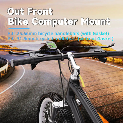 Out Front Bike GPS Computer Mount for 25.6mm and 31.8mm Handlebars Aluminum Aero Bar Bracket on road bike handlebars