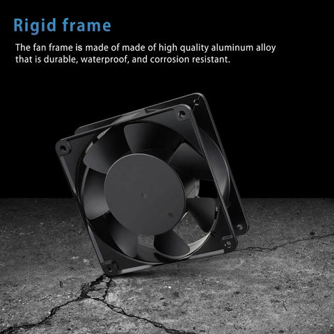 Axial 120mm Cooling Fan 12038, 110V AC, 120x120x38 mm High CFM Ventilation Replacement for Electronics and Projects, Dual Ball Bearings