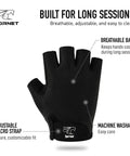 Grippy Water Sports Rowing Gloves With Silicone Palm For Indoor Rowing And Paddling Unisex Anti Slip Grip Size XS Back View