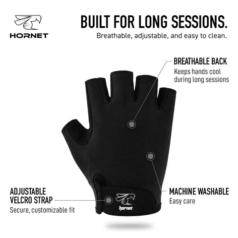 Grippy Water Sports Rowing Gloves With Silicone Palm For Indoor Rowing And Paddling Unisex Anti Slip Grip Size XS Back View