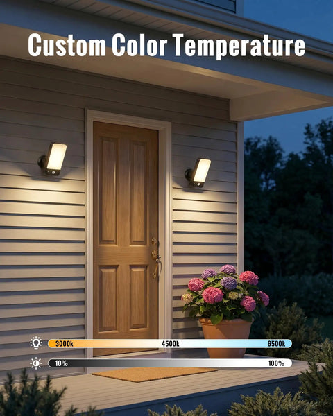 Motion Sensor Outdoor Light With 10000mAh USB C Rechargeable Battery Remote Control 3 Modes 3 Color Temperatures Waterproof