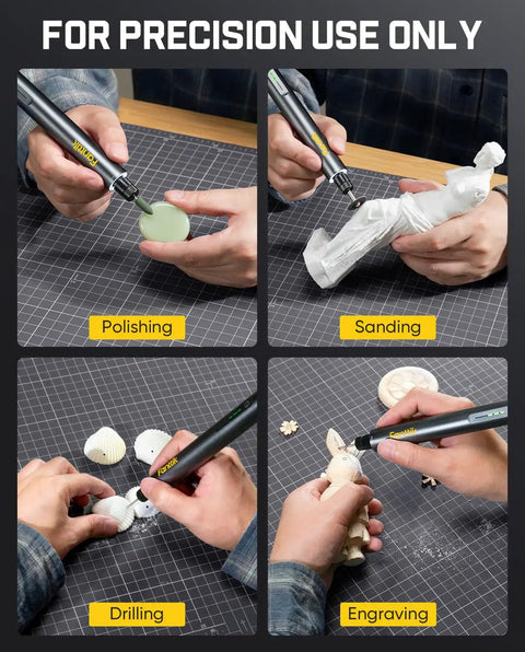 Image of F2 Master Kit Mini Cordless Rotary Tool All In One With 5 Speed 25000 RPM Engraving Pen 28 Accessories for precision tasks
