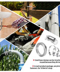 DIY Cut To Fit 10 Ft Hose Clamp Kit With 5 Fasteners, 304 Stainless Steel Worm Gear Band Clamps in various applications.