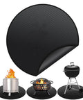 Rugged Waterproof Silicone Fire Mat 36x36 Inch With Dual Layer Thermal Barrier under fire pit and grill