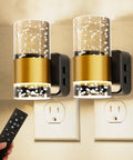LED Night Light 2-Pack Dimmable Wall Plug Night Lights With Remote Control RGB Color Changing LEDs Dusk To Dawn Sensor