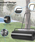 Beefed Up Heavy Duty Lawn Roller 13 Gallon Sand And Water Filled Push And Tow Behind Yard Roller with U Shaped Pull Handle