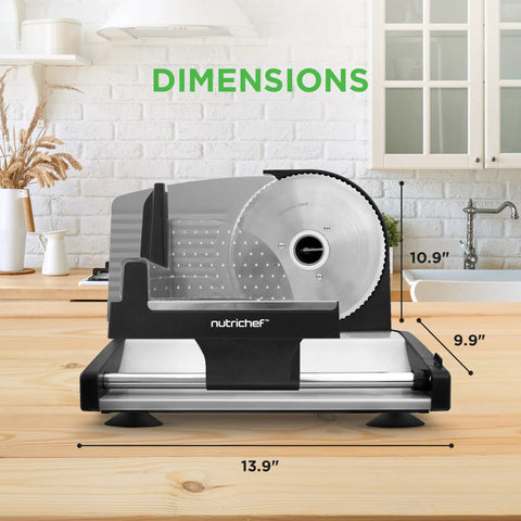 Hassle Free Electric Meat Slicer With Removable 7 5 Inch Stainless Steel Blade Automatic Deli And Bread Cutter Adjustable Thickness Dial For Safe Fast Slicing In Black