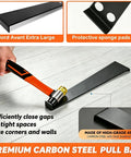 Pro Grade Laminate Floor Installation Kit with pull bar and rubber mallet on light flooring.