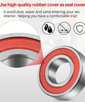 Front Wheel Hub Bearings And Seals For Honda ATV Recon Rancher TRX 200 250 showing red rubber seal detail