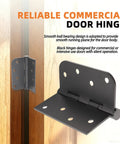 Tough As Nails Heavy Duty Black Door Hinges With Removable Pin And Zero Friction Ball Bearing Design Workhorse Hardware For Exterior Swing Doors Left Or Right Setup 4X4 mounted on wood door frame.