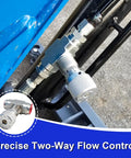 Installed L08 Hydraulic Flow Control Valve Bidirectional Restrictor For 1-2 Ton Mini Excavator, showcasing precise two-way oil flow.
