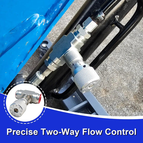 Installed L08 Hydraulic Flow Control Valve Bidirectional Restrictor For 1-2 Ton Mini Excavator, showcasing precise two-way oil flow.