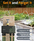 4 Zone WiFi Garden Hose Timer with Brass Inlet Ethernet and Two Point Four GHz WiFi Connection Compatible With Alexa and Google Home