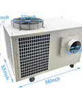 Heavy Duty Industrial Spot Cooler Air Conditioner Commercial Portable 61000 BTU, with dimensions including 56x41x33 inches.