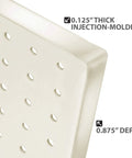 White Pegboard Organizer Kit With Hooks Bins And Cups, 48 By 24 Inch Wall Mount Panels, heavy duty injection molded close-up