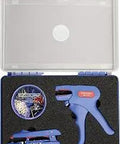 Pro Grade Crimp Kit Case With Two Stripping Tools And Wire End Ferrules For Flexible And Solid Conductors 0.5-6mm2 Duo Crimp System