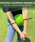 Connector Golf Training Aid For Swing Improvement And Posture Correction, Arm Body Coordination Drill in use on outdoor field