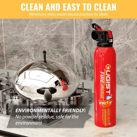 Compact Portable Fire Extinguisher For Home And Car 21 Oz Water Based Safety Gear That Suppresses Blazes Fast And Stops Hot Coals From Reigniting No Sweat Ready Inside Your Rig Or Campsite